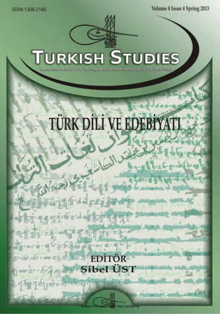 Turkish Studies Cilt 08 Sayi 04 kapak görseli