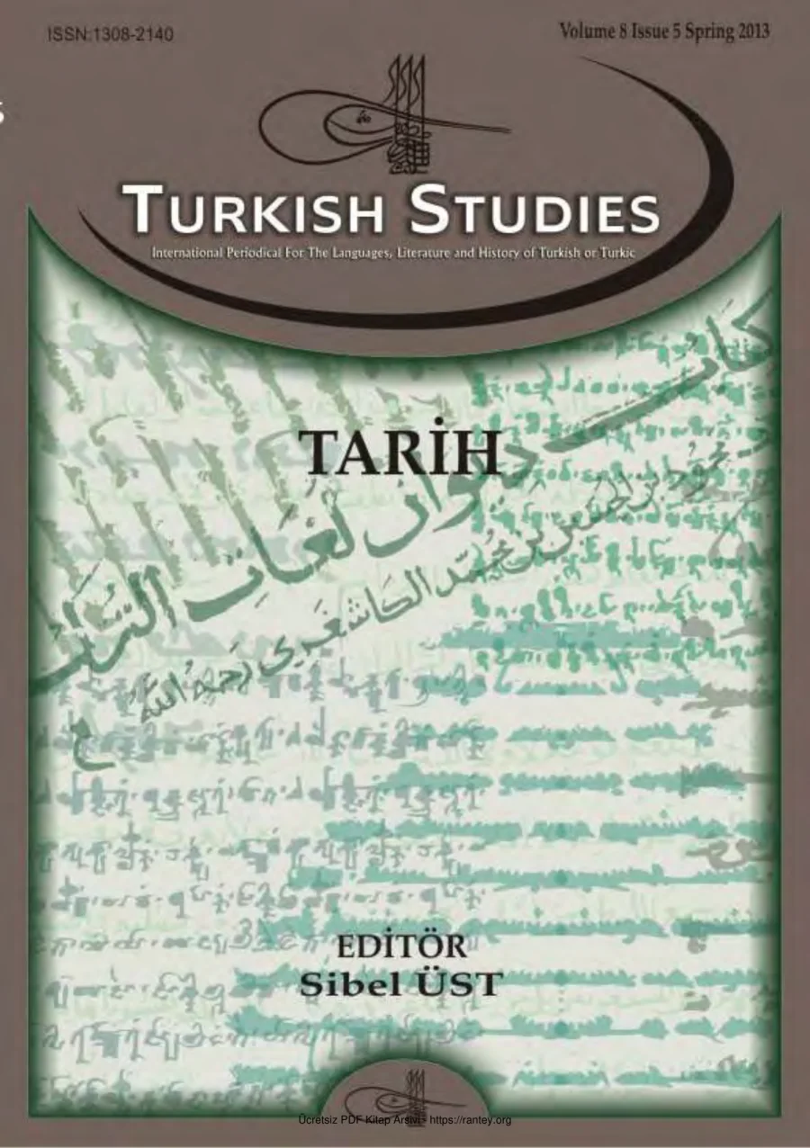 Turkish Studies Cilt 08 Sayi 05 kapak görseli