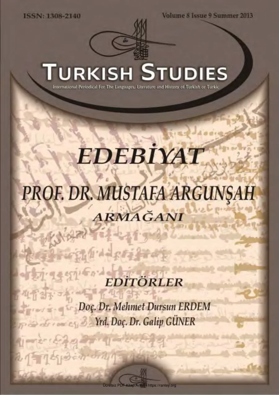 Turkish Studies Cilt 08 Sayi 09 kapak görseli