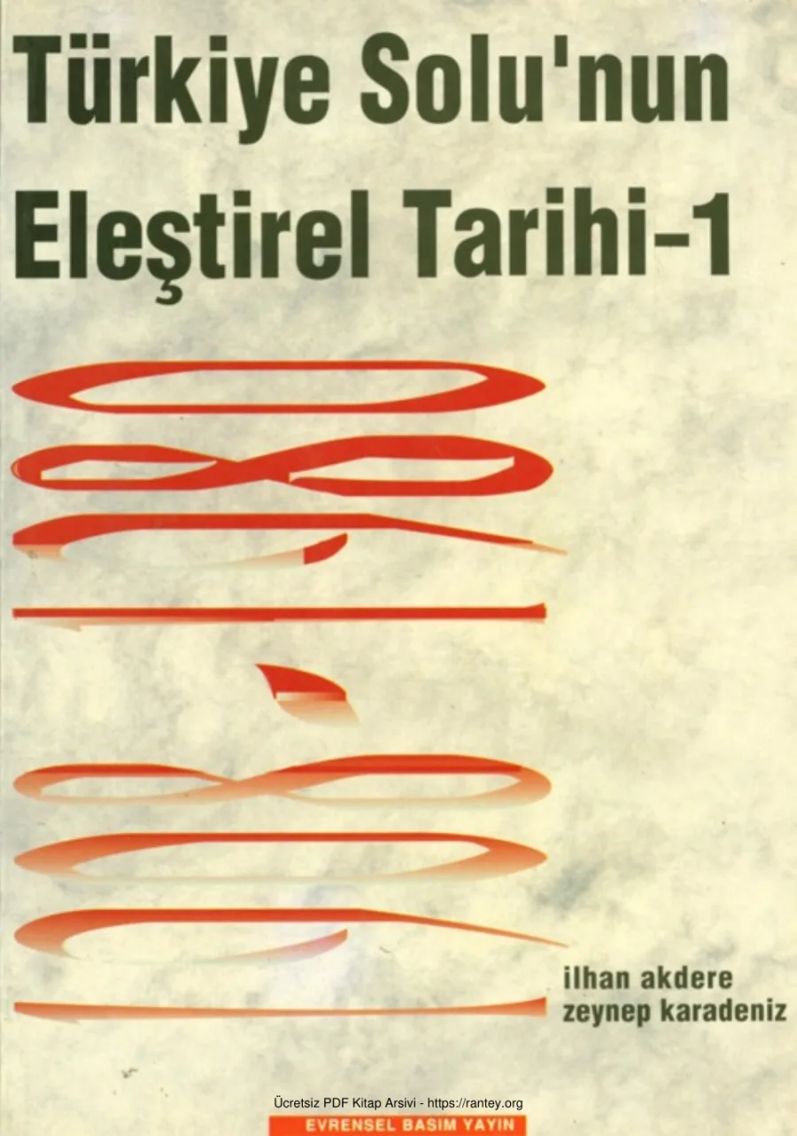 Türkiye Solunun Eleştirel Tarihi 1 kapak görseli