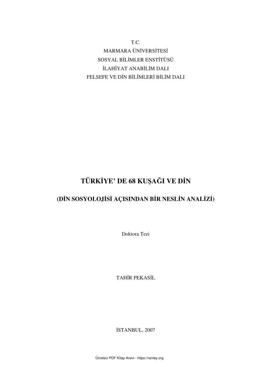 Türkiyede 68 Kuşağı ve Din kapak görseli