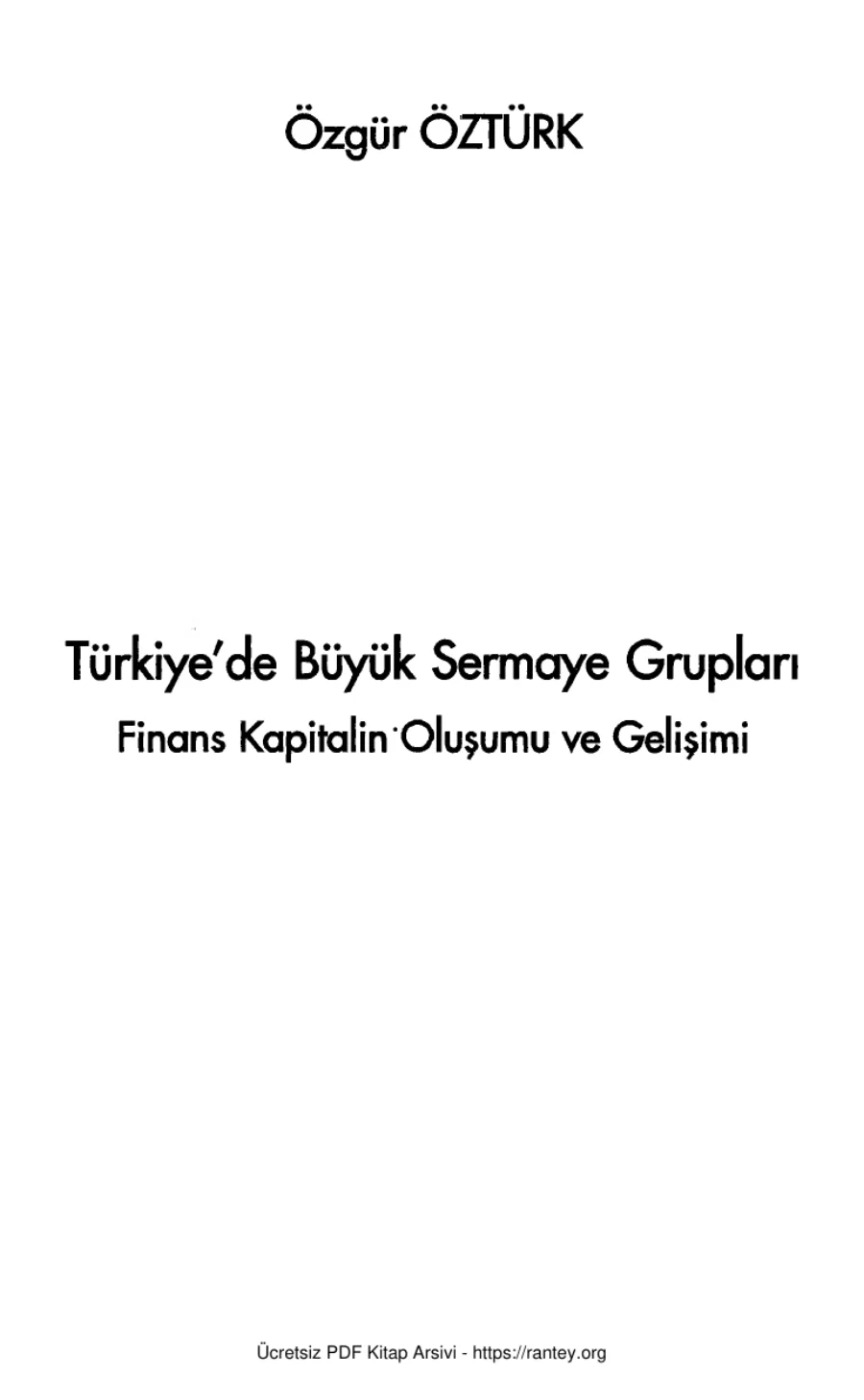 Türkiyede Büyük Sermaye Grupları kapak görseli