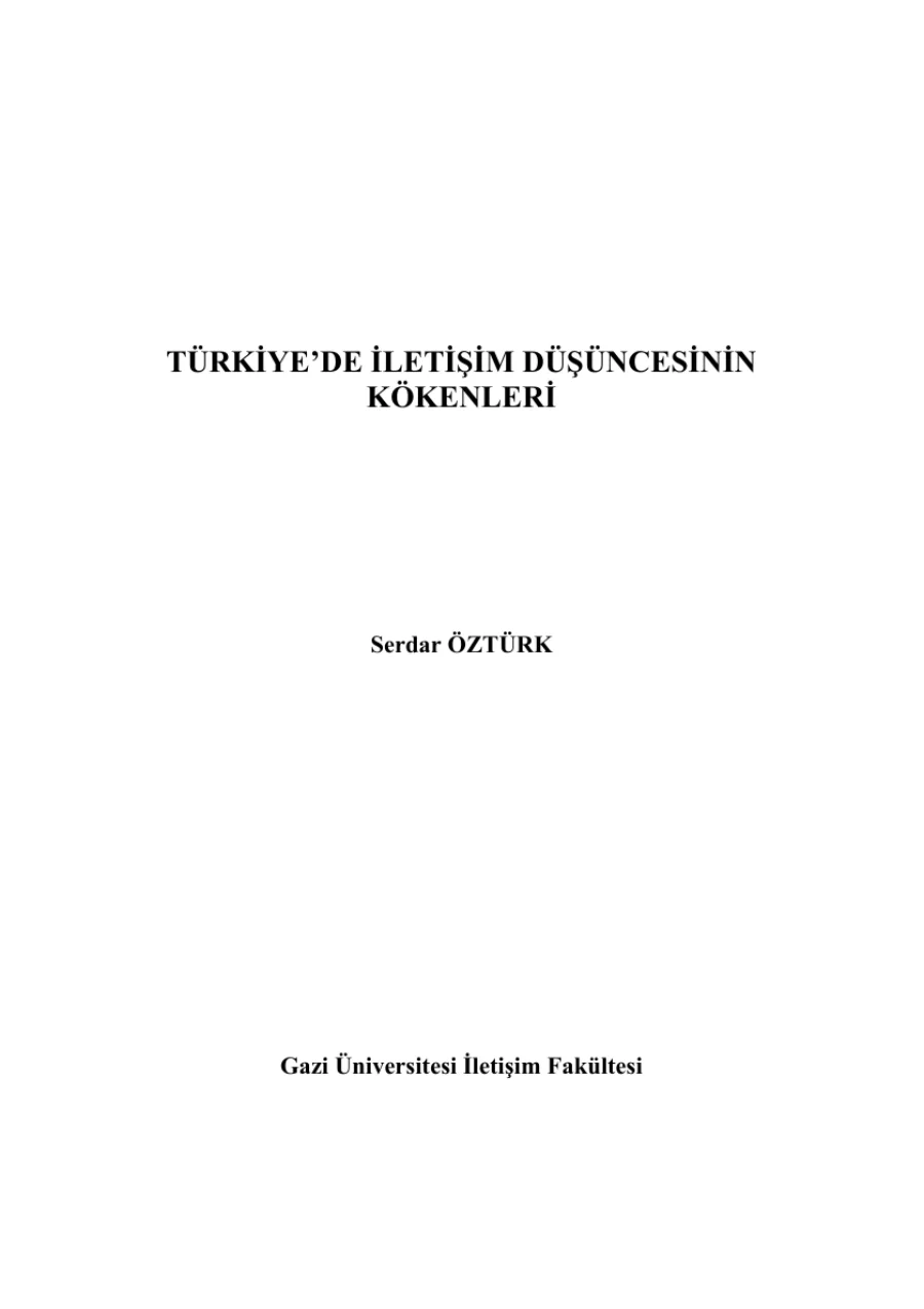 Türkiyede İletişim Gazi Üniversitesi İletişim Fakültesi Yayınları kapak görseli
