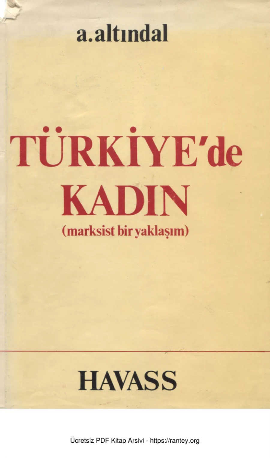 Türkiyede Kadın Marksist Bir Yaklaşım kapak görseli