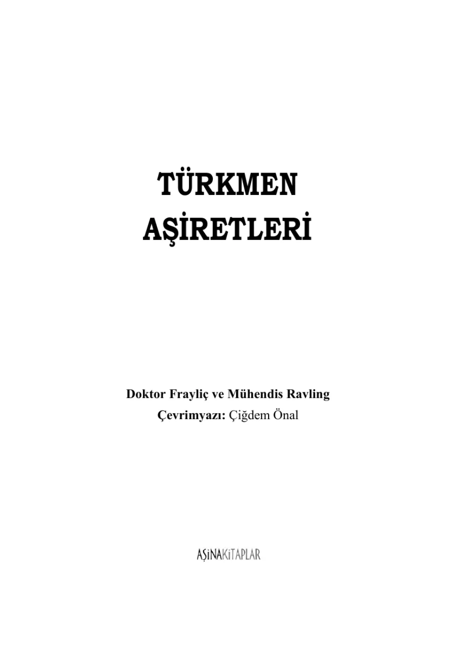 Türkmen Aşiretleri kapak görseli