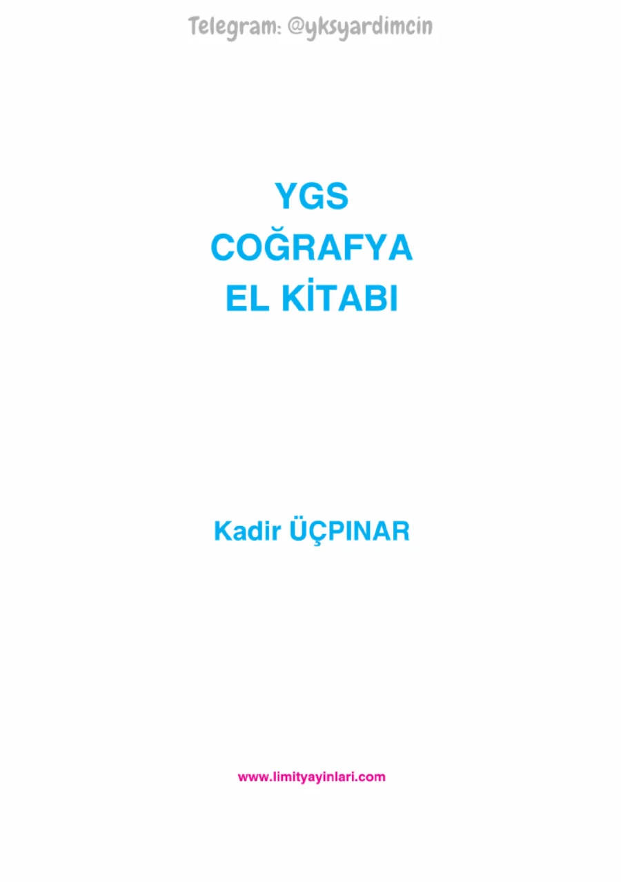 TYT Coğrafya El Kitabı PDF kapak görseli
