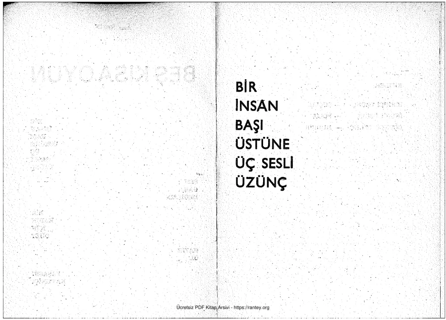 Üç Sesli Üzünç kapak görseli