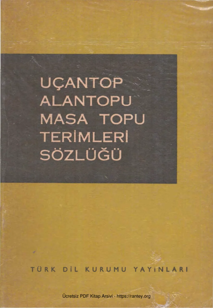 Uçantop Alantopu Masa Topu Terimleri Sözlüğü TDK Yayınlatı kapak görseli