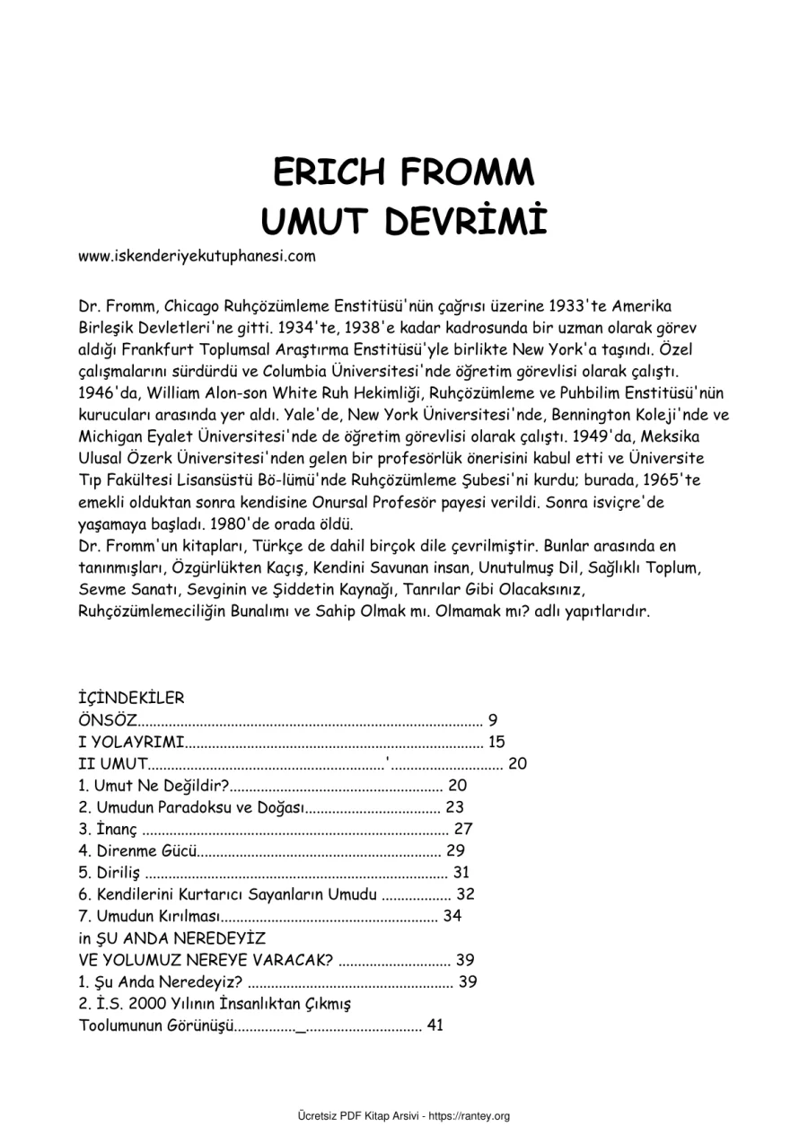 Umut Devrimi kapak görseli