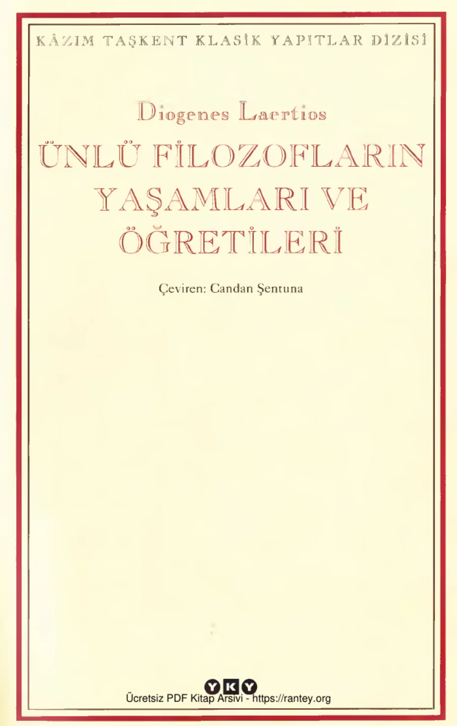 Ünlü Filozofların Yaşamları ve Öğretileri kapak görseli