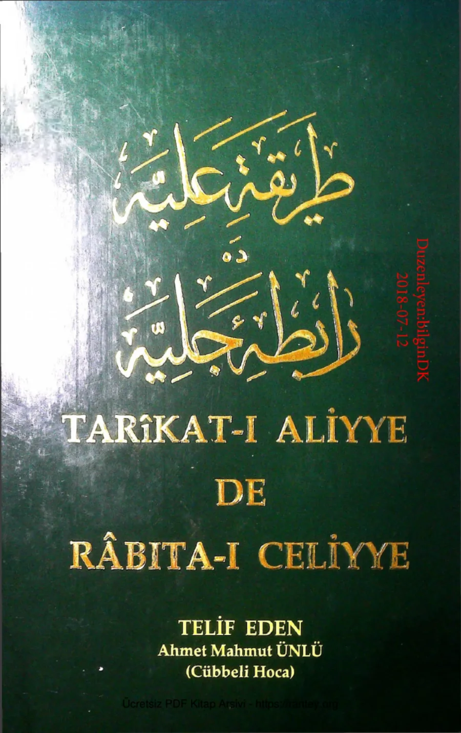Unlu Tarikati Aliyede Rabitai Celiyye kapak görseli