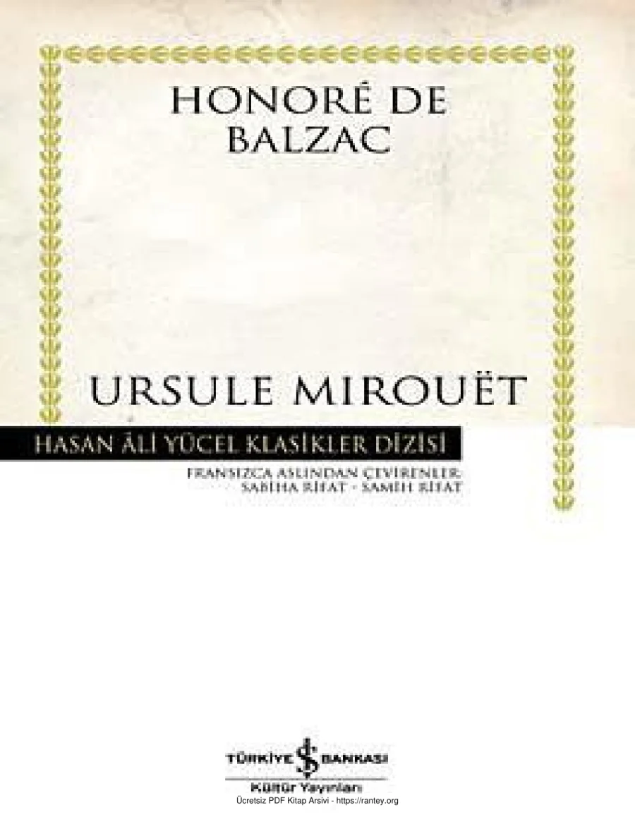 Ursule Mirouet kapak görseli