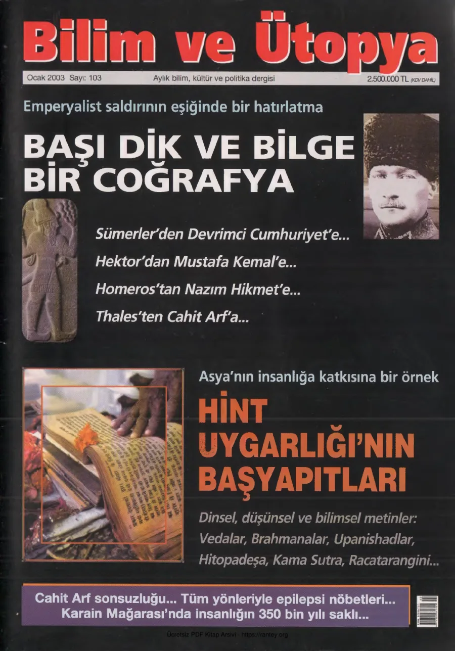 Ütopya Sayı 103 Başı Dik ve Bilge Bir Coğrafya kapak görseli