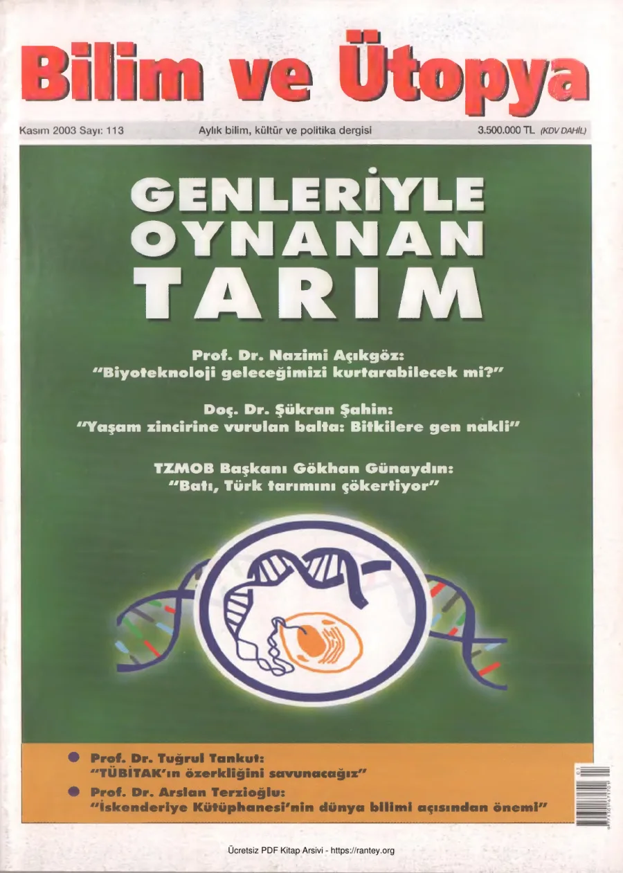 Ütopya Sayı 113 Genleriyle Oynanan Tarım kapak görseli