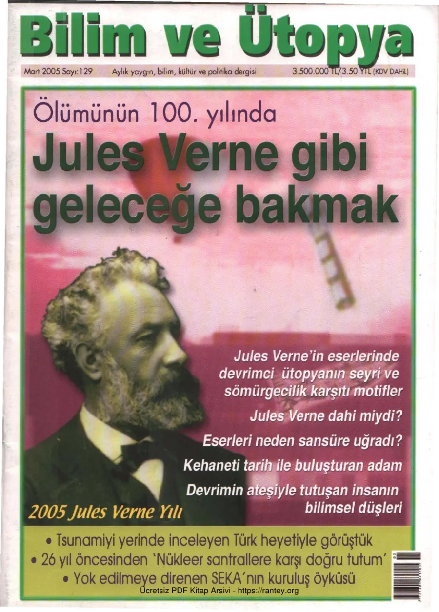 Ütopya Sayı 129 Jules Verne Gibi Geleceğe Bakmak kapak görseli