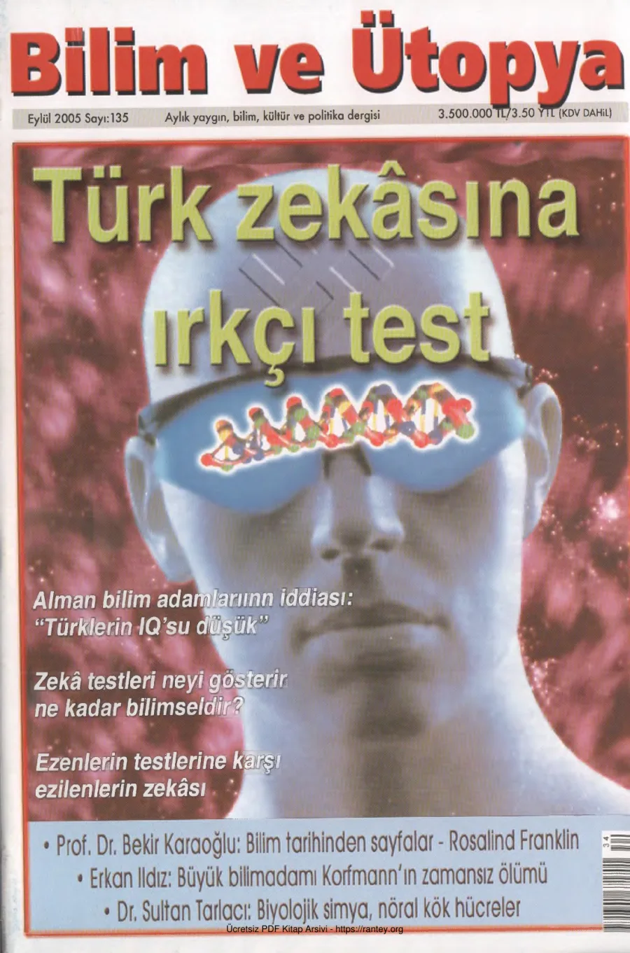 Ütopya Sayı 135 Türk Zekasına Irkçı Test kapak görseli