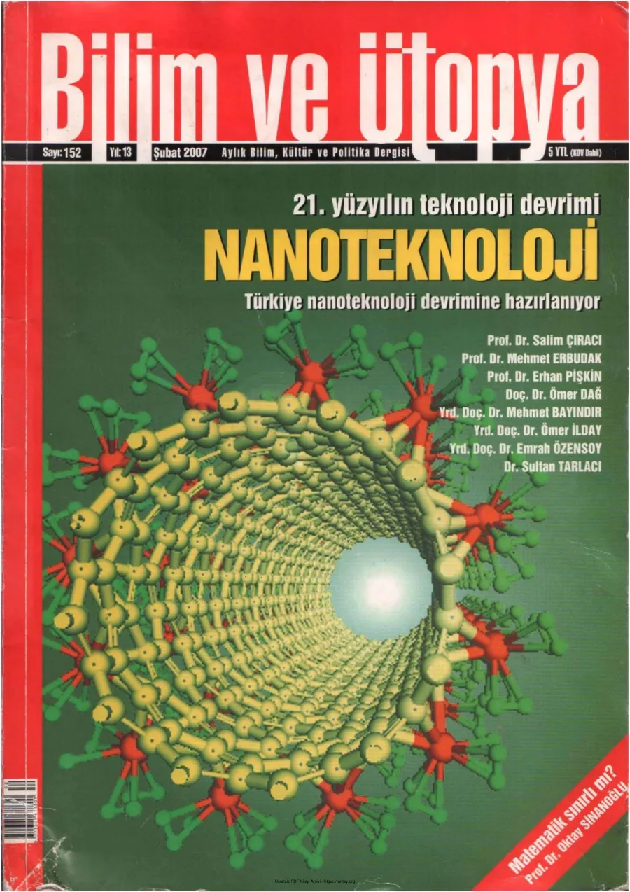 Ütopya Sayı 152 Nanoteknoloji kapak görseli