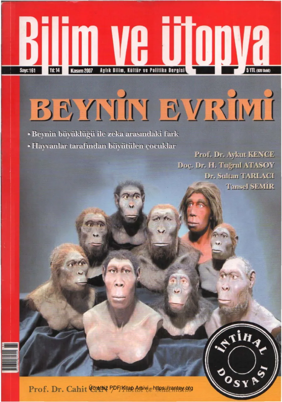 Ütopya Sayı 161 Beynin Evrimi kapak görseli