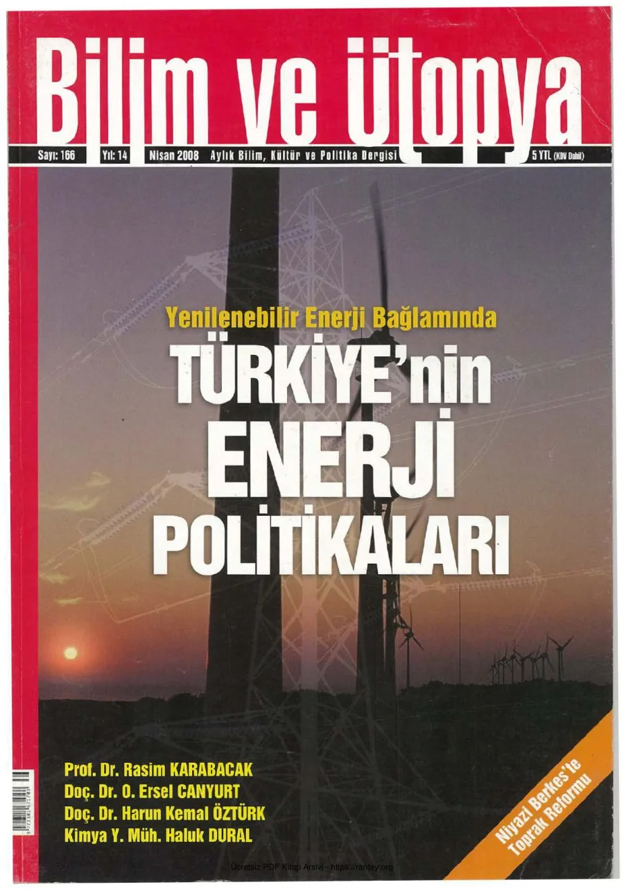 Ütopya Sayı 166 Türkiyenin Enerji Politikaları kapak görseli