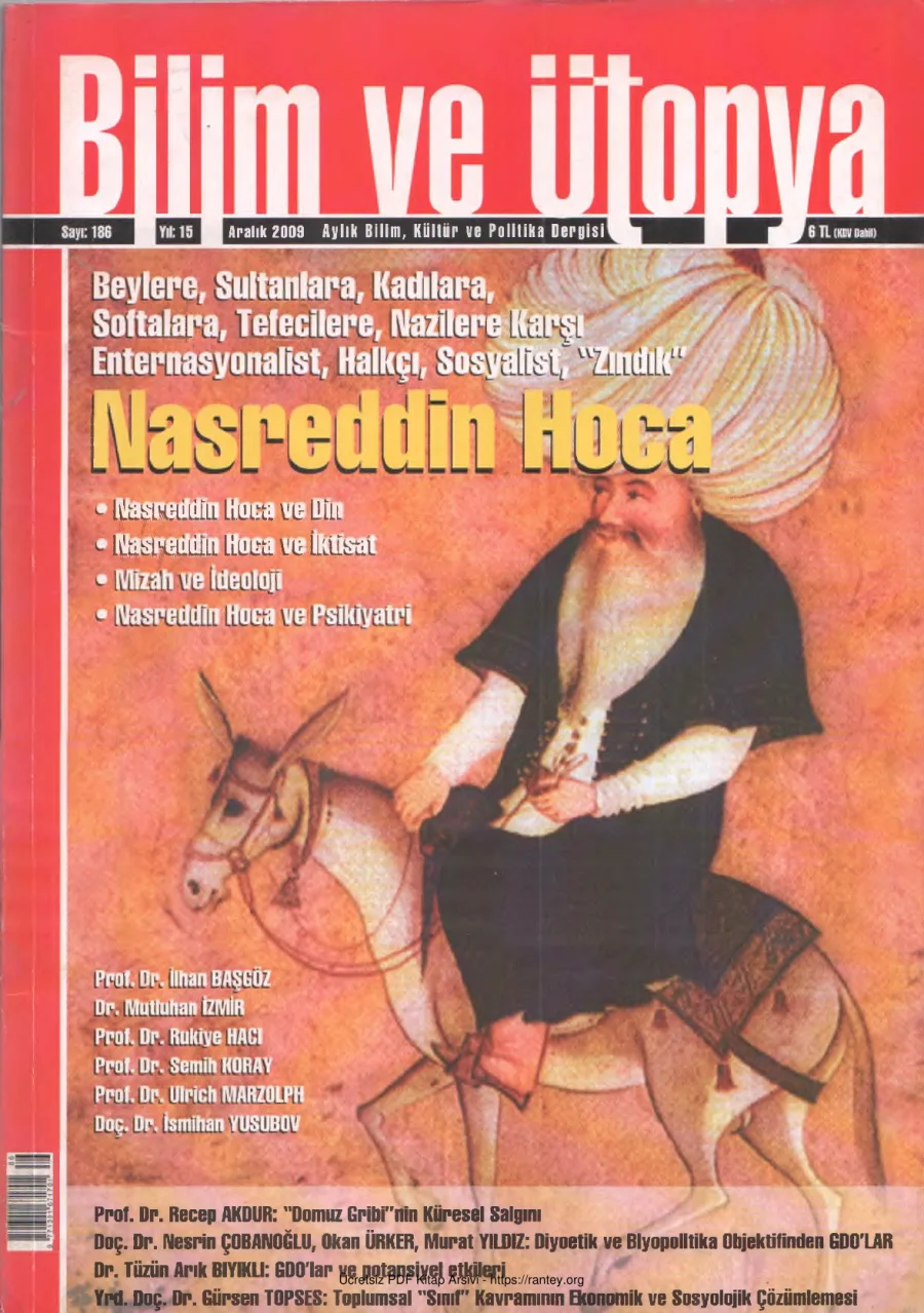 Ütopya Sayı 186 Nasreddin Hoca kapak görseli