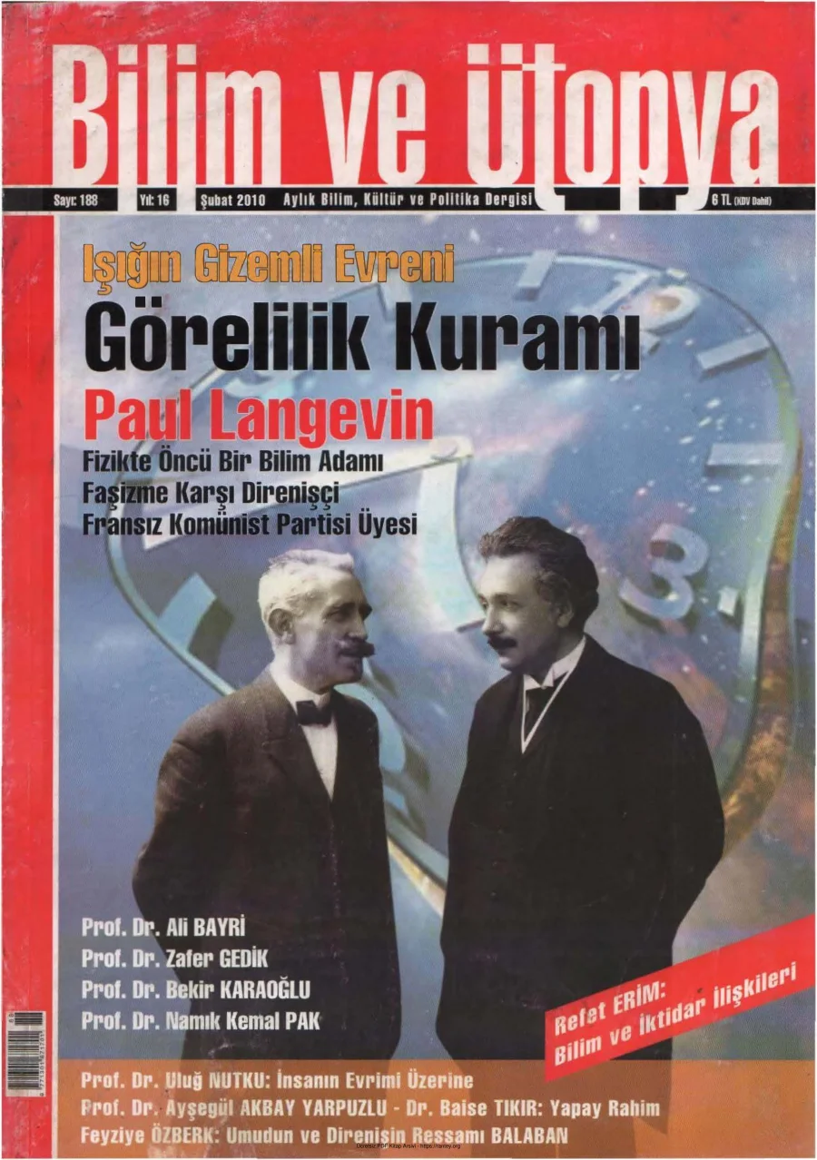 Ütopya Sayı 188 Görelilik Kuramı kapak görseli