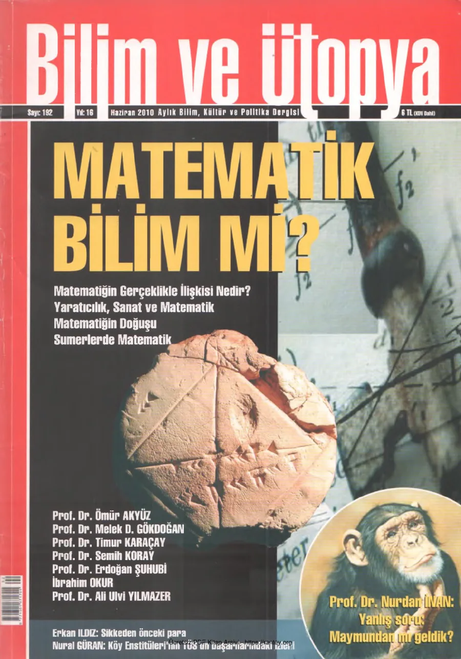 Ütopya Sayı 192 Matematik Bilim Mi kapak görseli