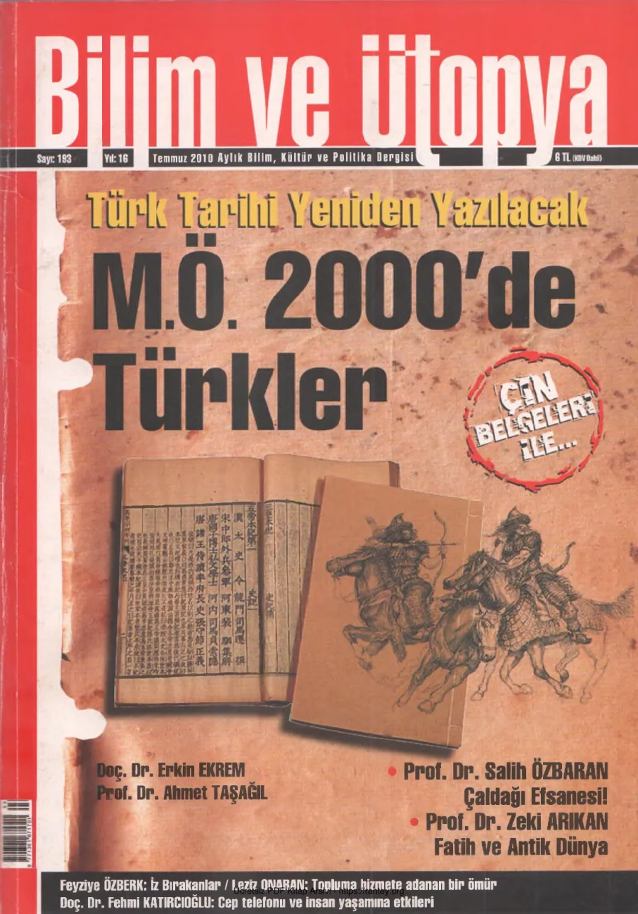 Ütopya Sayı 193 MÖ 2000 de Türkler kapak görseli
