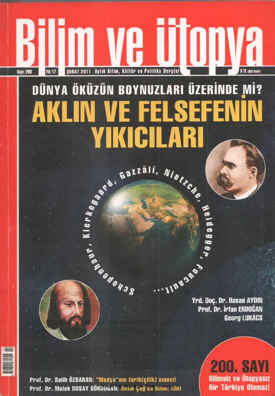 Ütopya Sayı 200 Aklın ve Felsefenin Yıkıcıları kapak görseli