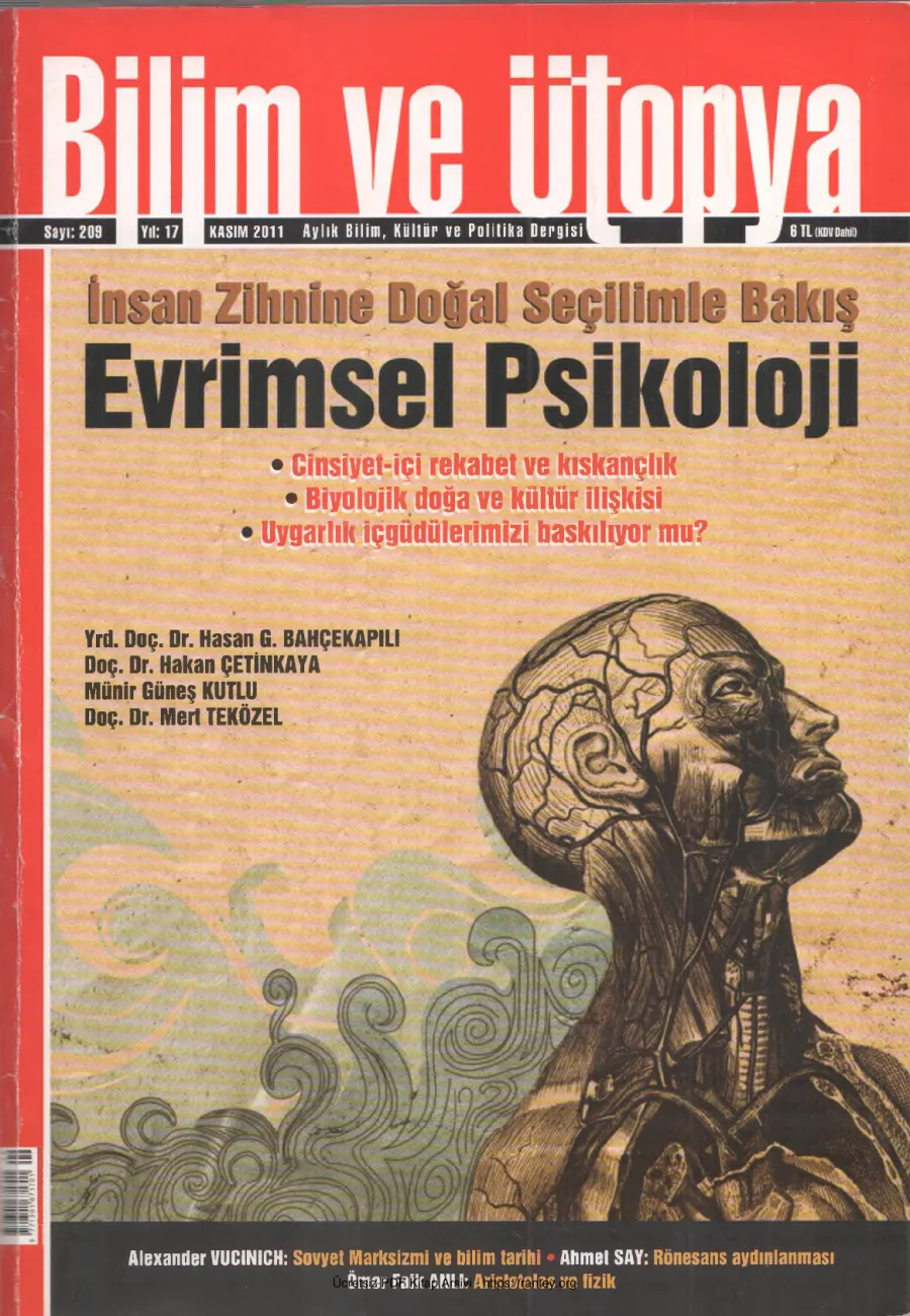 Ütopya Sayı 209 Evrimsel Psikoloji kapak görseli