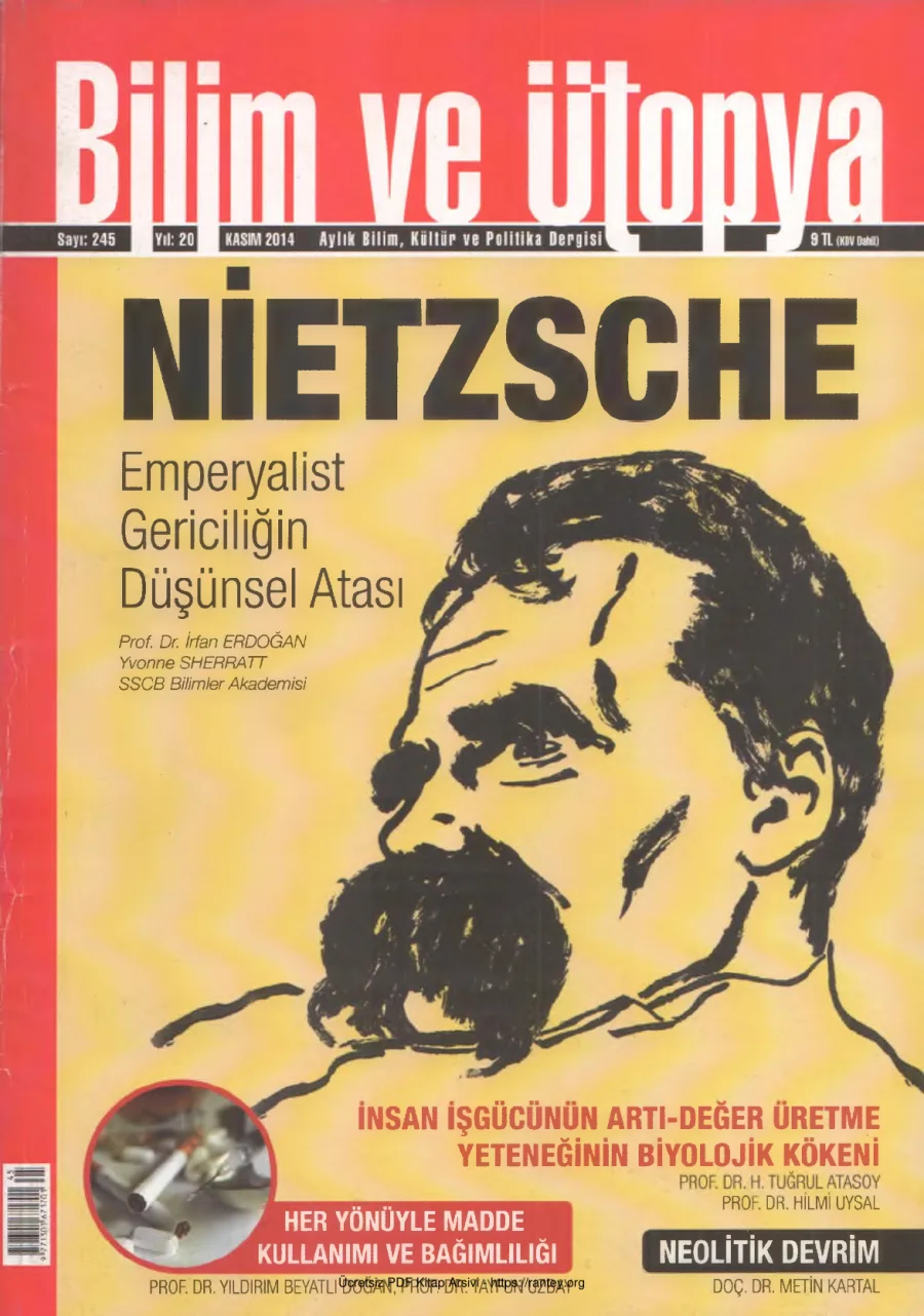 Ütopya Sayı 245 Nietzsche kapak görseli