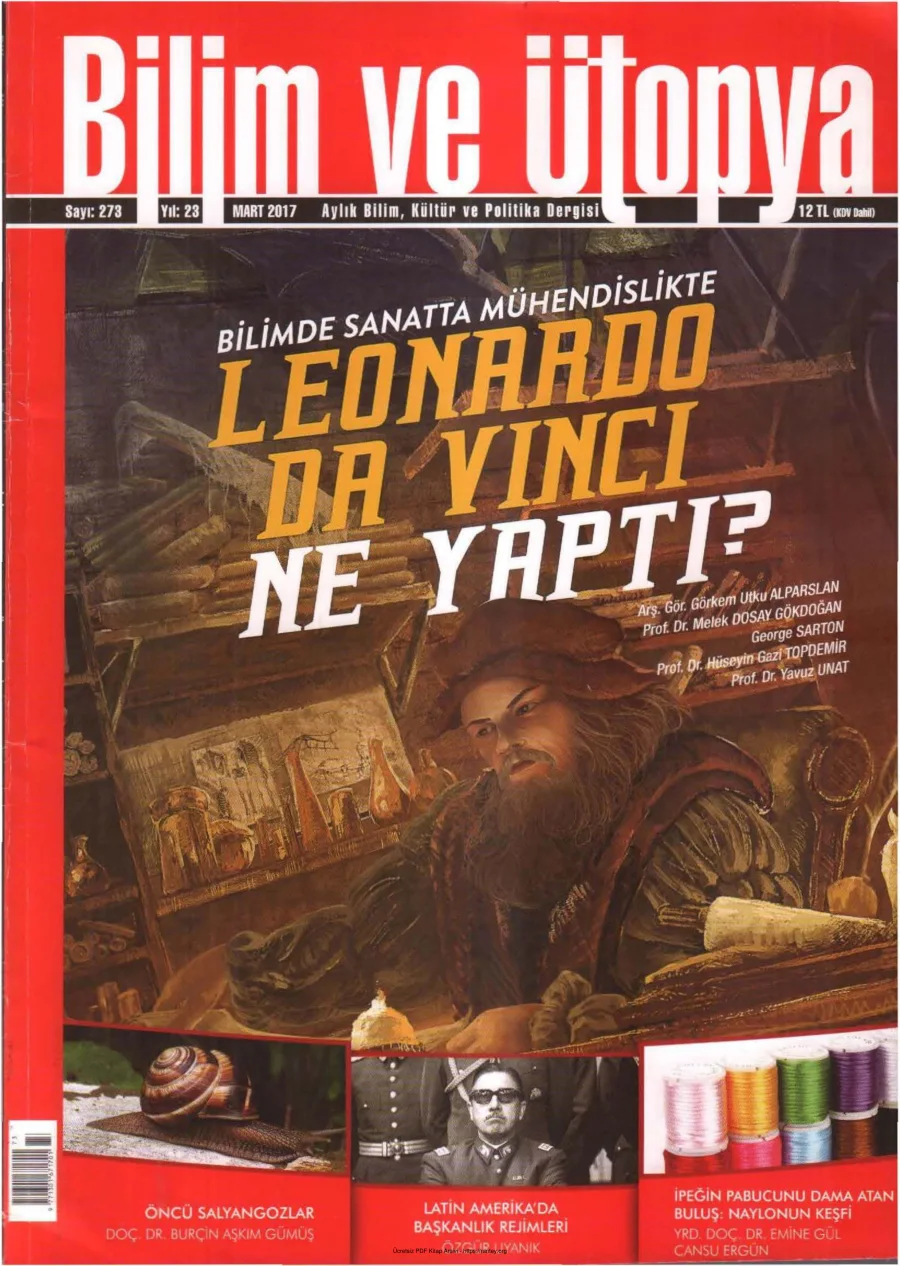 Ütopya Sayı 273 Leonardo Da Vinci Ne Yaptı kapak görseli