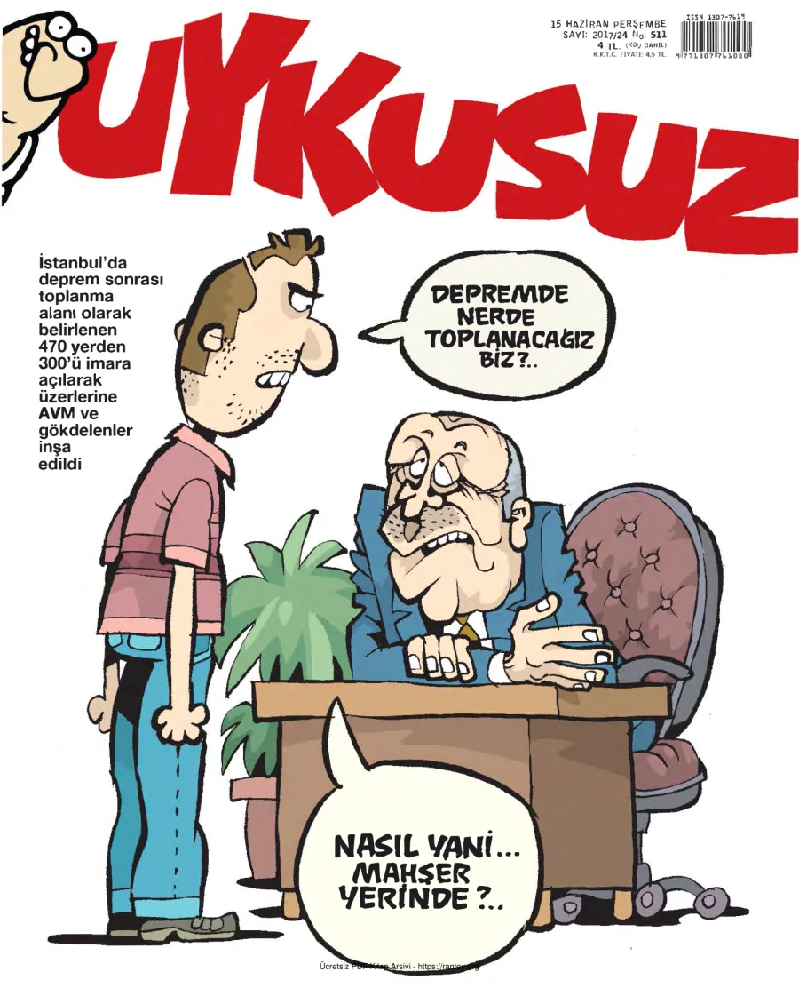 Uykusuz 2017 Sayı 511 kapak görseli