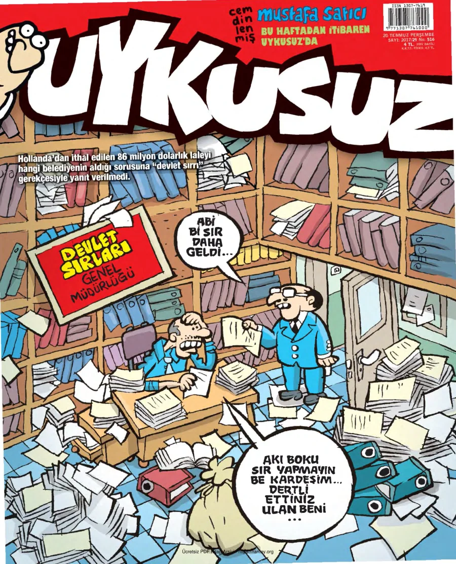 Uykusuz 2017 Sayı 516 kapak görseli