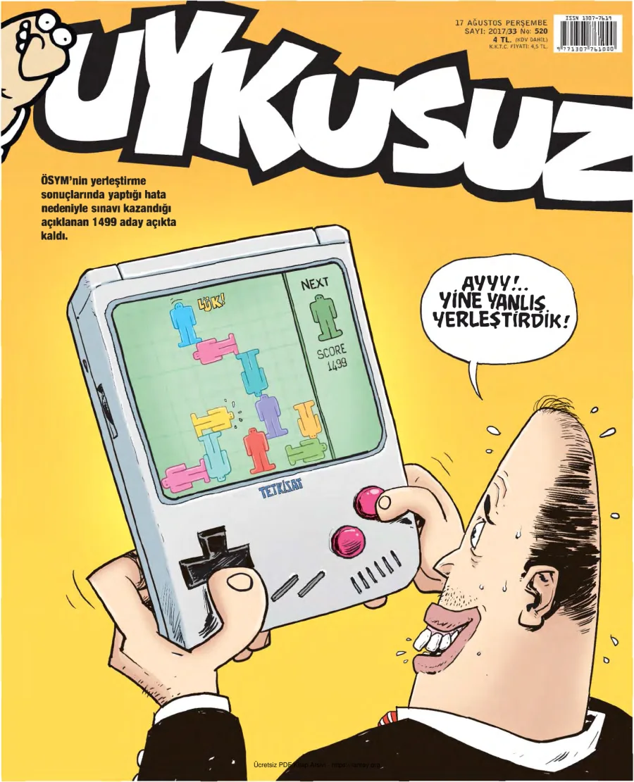 Uykusuz 2017 Sayı 520 kapak görseli