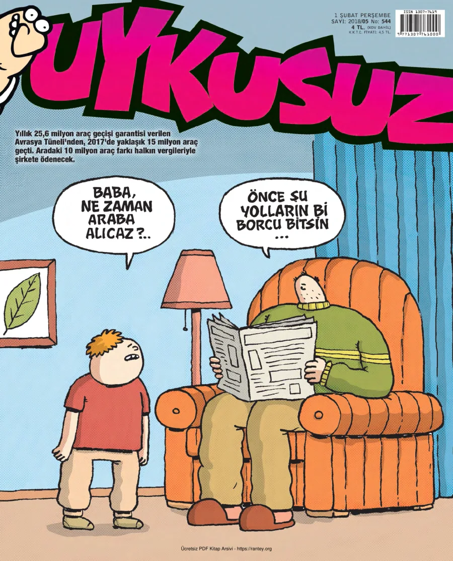 Uykusuz 2018 Sayı 544 kapak görseli