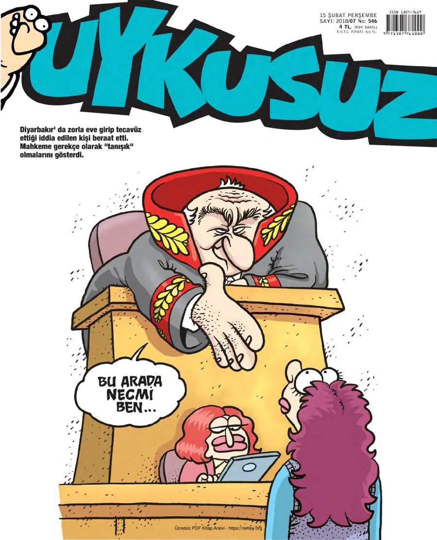 Uykusuz 2018 Sayı 546 kapak görseli