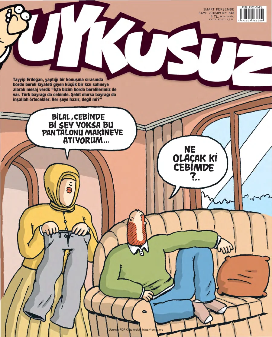 Uykusuz 2018 Sayı 548 kapak görseli