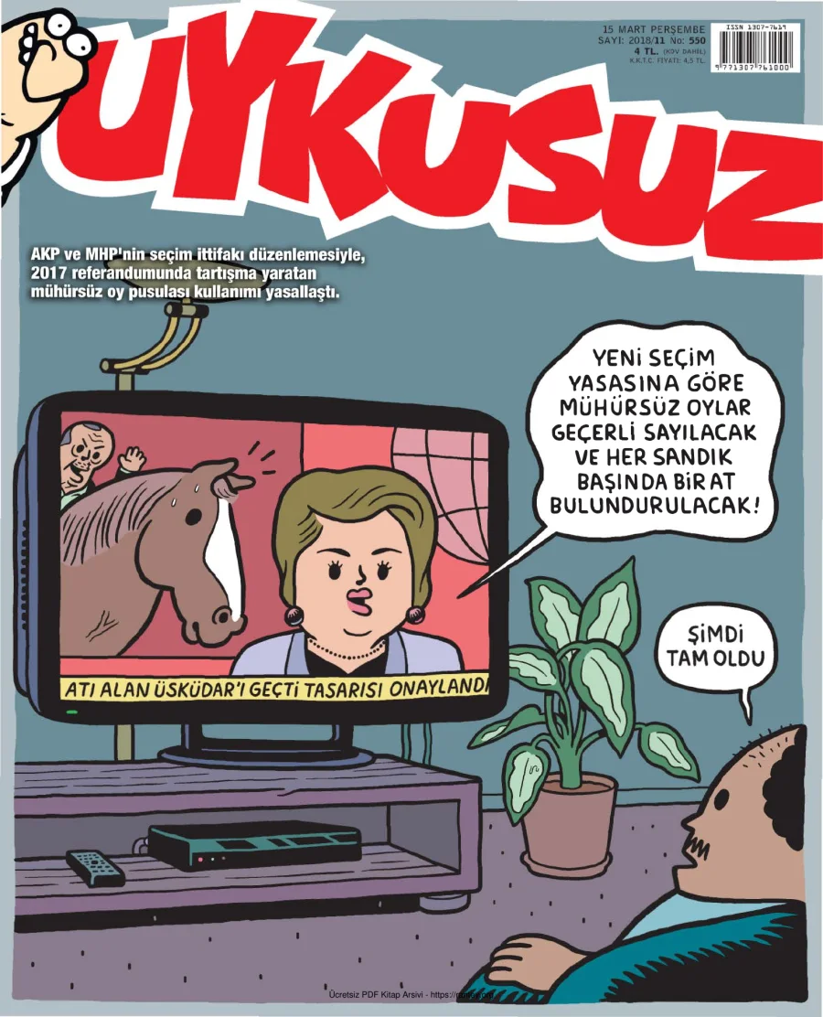 Uykusuz 2018 Sayı 550 kapak görseli