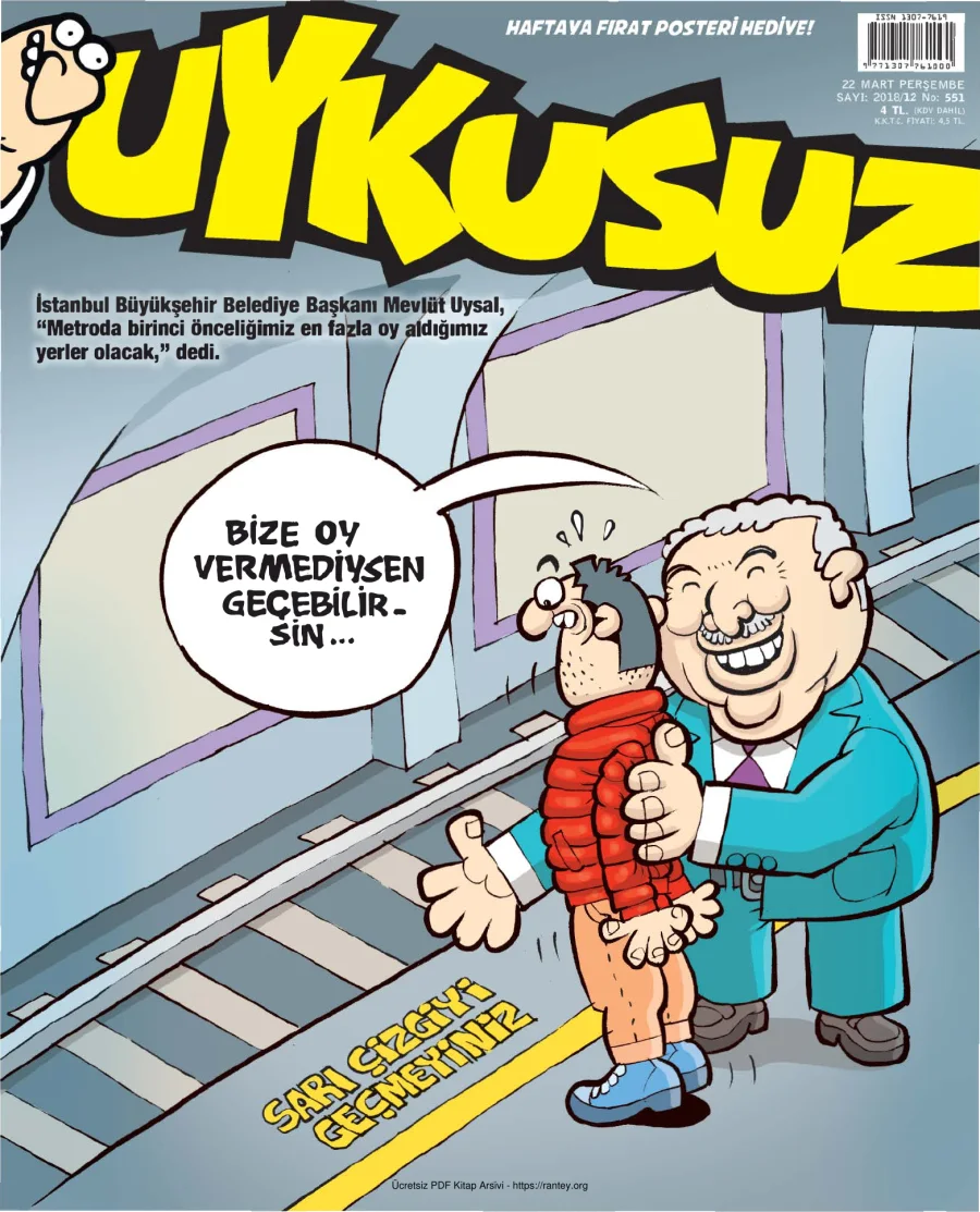 Uykusuz 2018 Sayı 551 kapak görseli