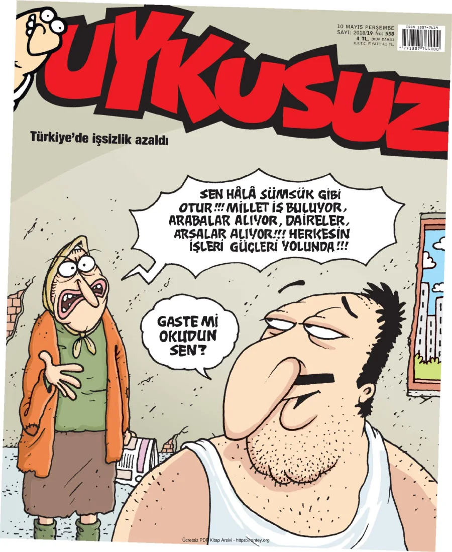 Uykusuz 2018 Sayı 558 kapak görseli