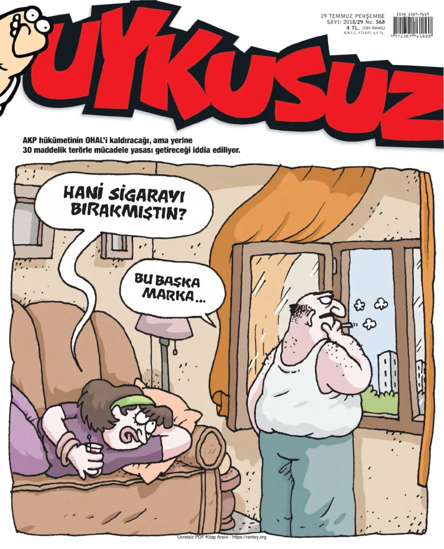 Uykusuz 2018 Sayı 568 kapak görseli