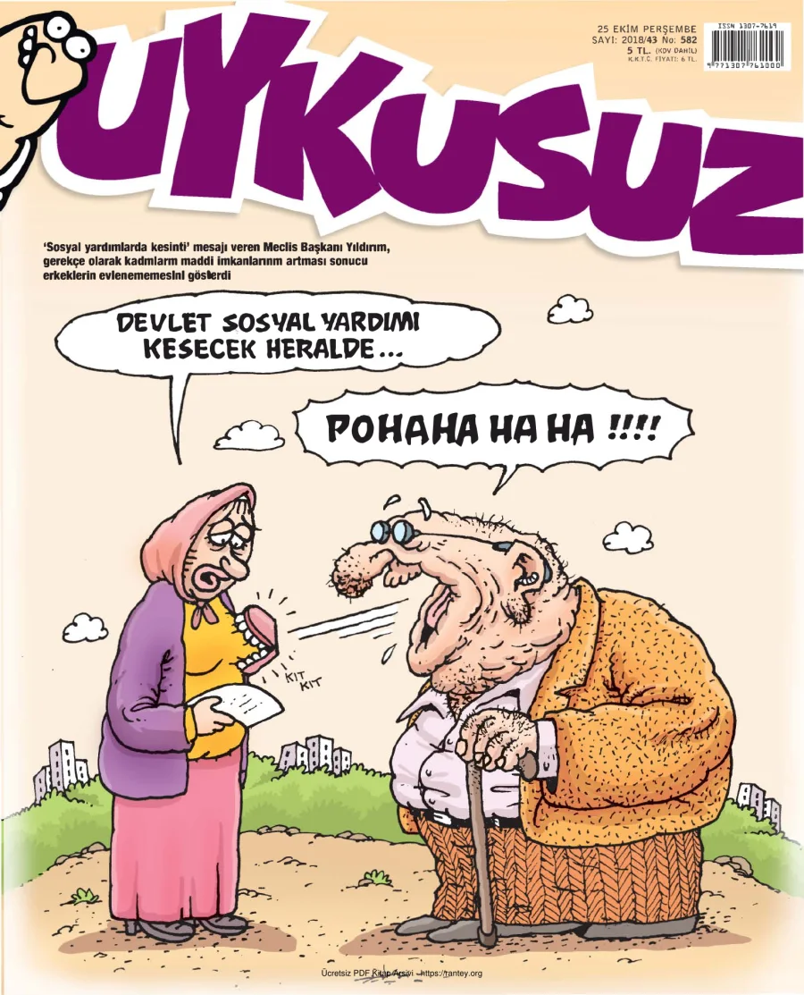 Uykusuz 2018 Sayı 582 kapak görseli