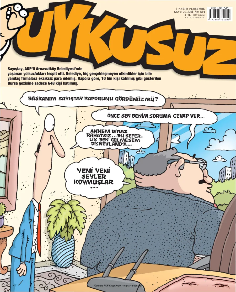 Uykusuz 2018 Sayı 584 kapak görseli