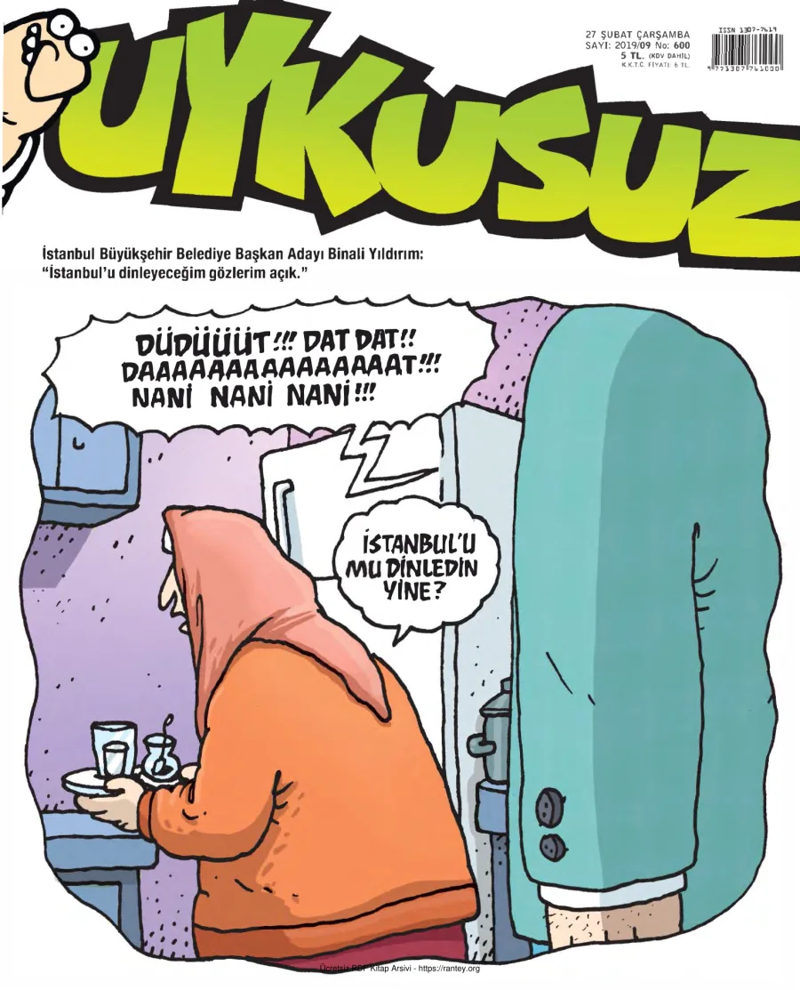 Uykusuz 2019 Sayı 600 kapak görseli