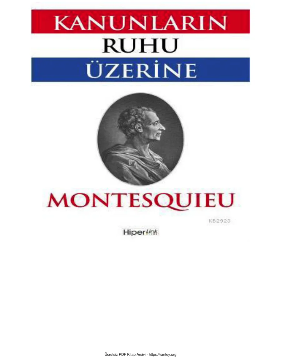 Üzerine Montesquieu kapak görseli