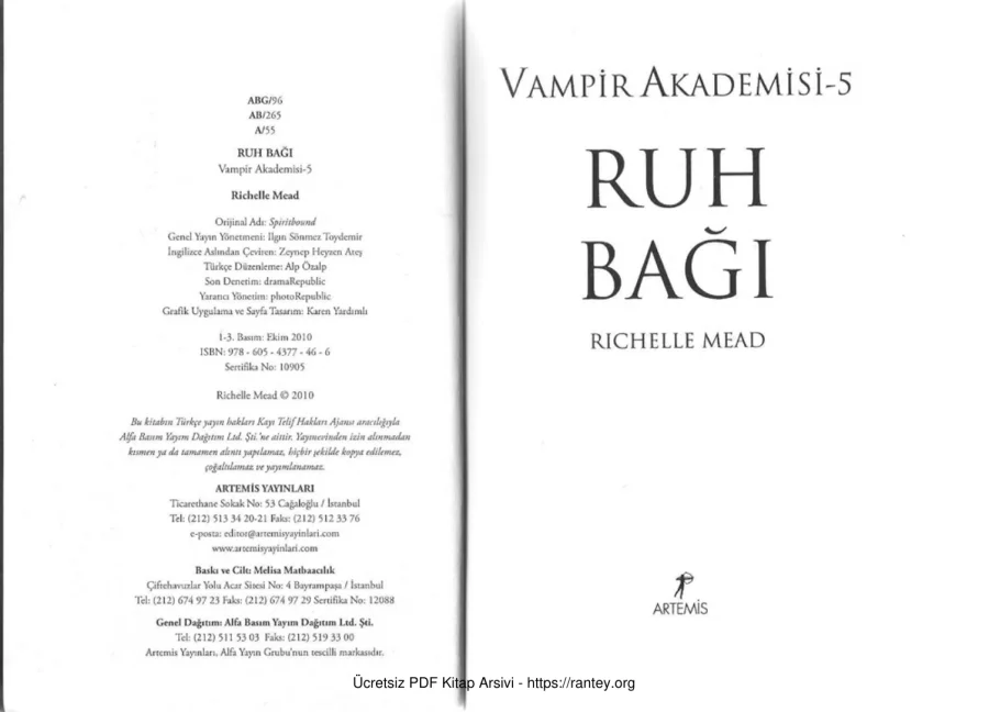 Vampir Akademisi 5 Ruh Bagi kapak görseli