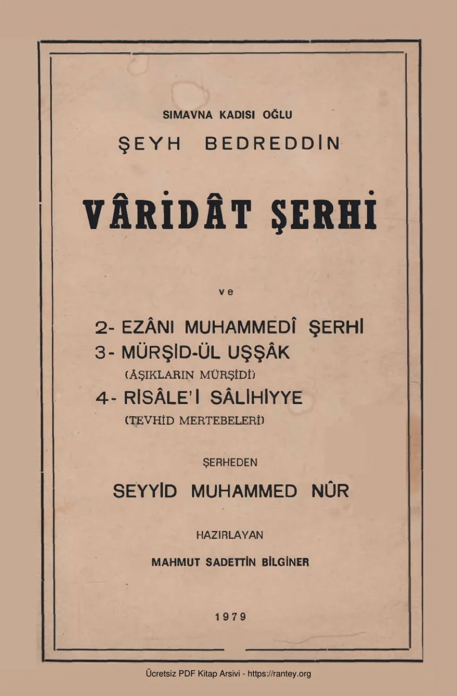 Varidat Şerhi kapak görseli