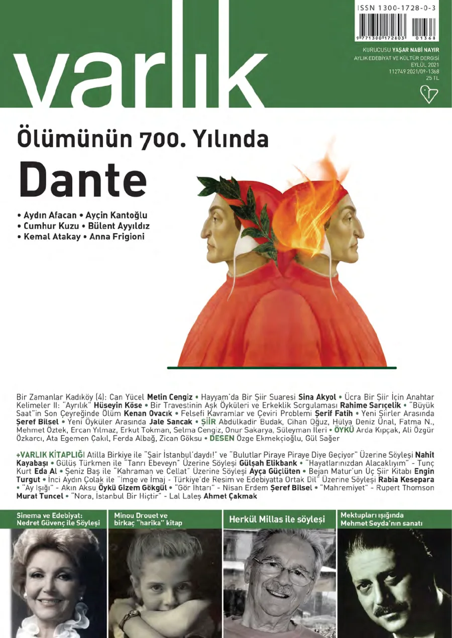 Varlık Dergisi Sayı 1368 Eylül kapak görseli