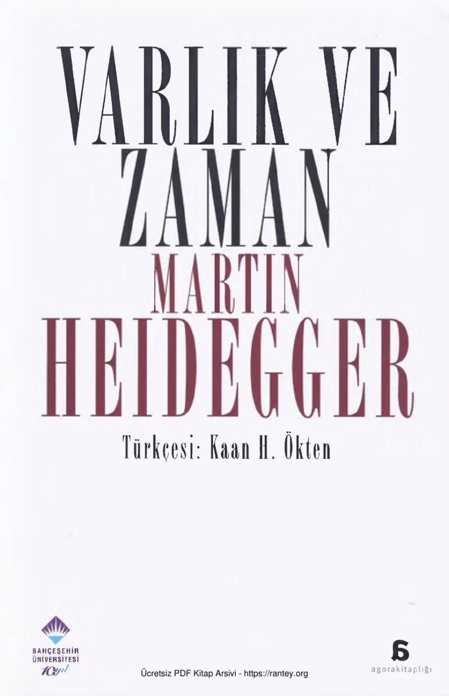 Varlık ve Zaman Agora kapak görseli