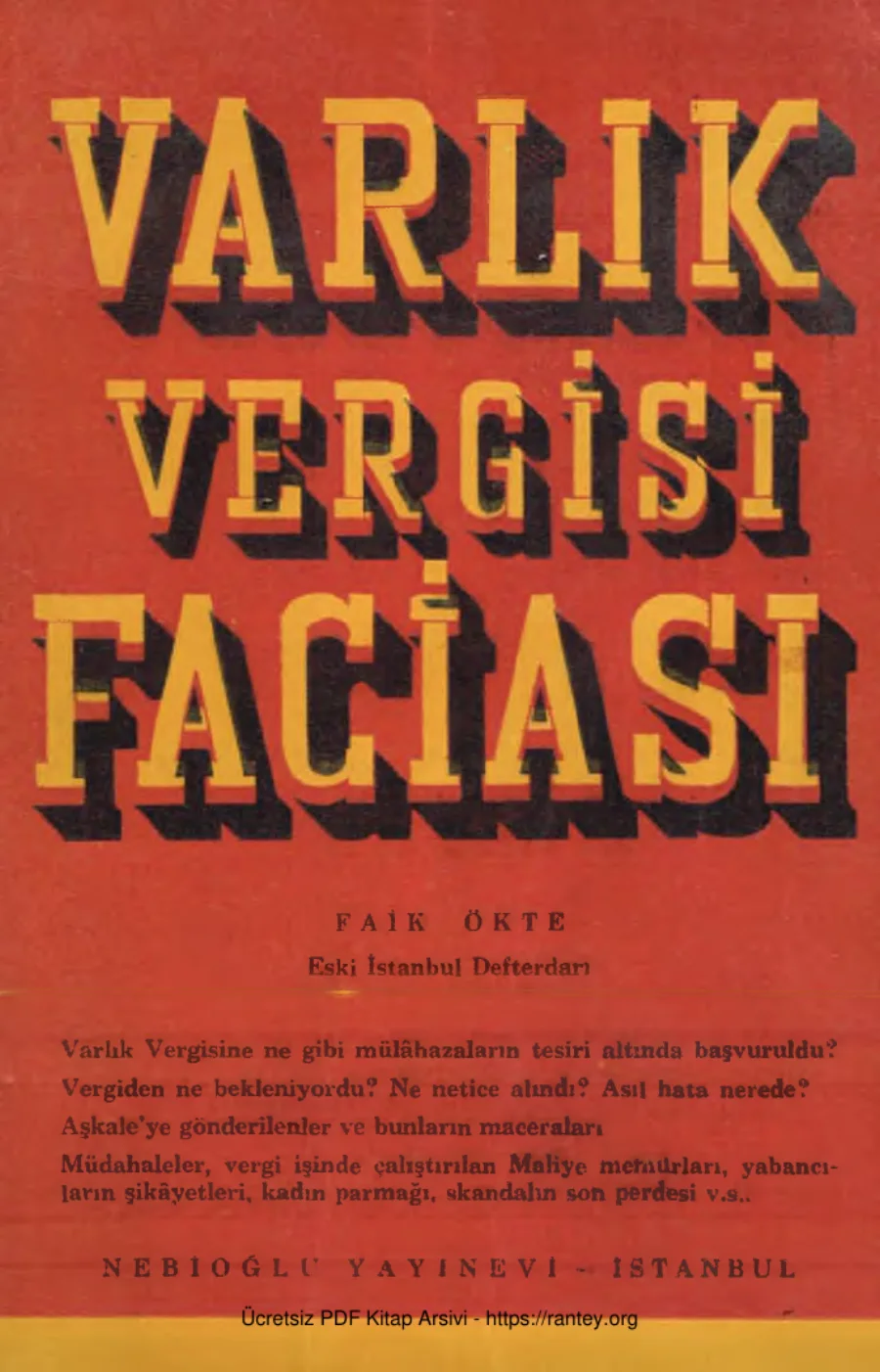 Varlık Vergisi Faciası kapak görseli
